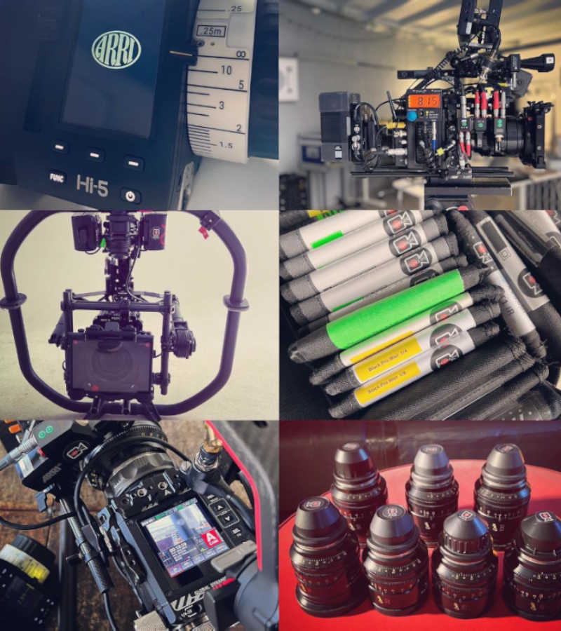 Complete Ibiza film production service with logistics, professional crew, camera packages, lighting, stabilization, and monitors operated by expert technicians